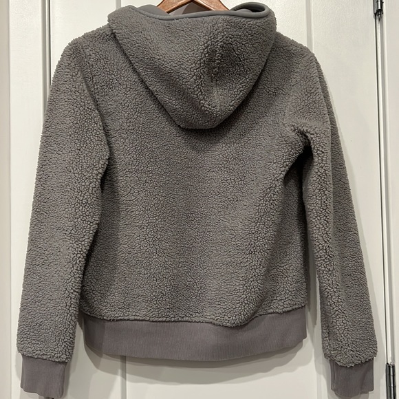 Uniqlo Sherpa Fleece Lined Super Warm Teddy Bear EUC Hoodie Small - Picture 4 of 5